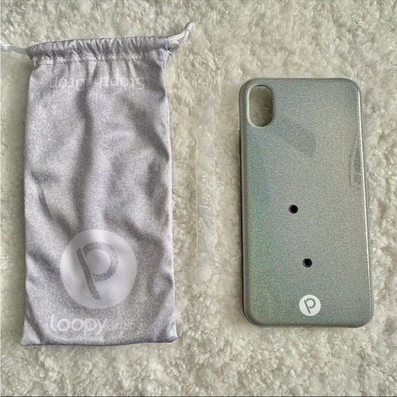 Sparkle Silver Loopy Case (iPhone XS Max) - Picture 2 of 7